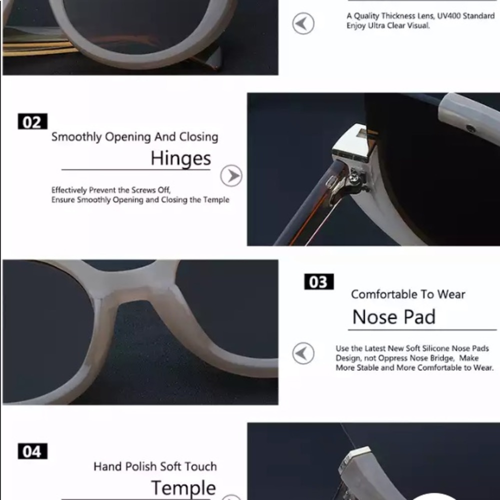 🎈SEMI-RIMLESS CAT EYE SUNGLASSES - Picture 5 of 5